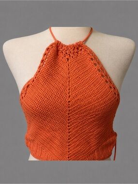 Intimately free people crochet halter top